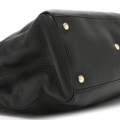 Gucci Pebbled Calfskin Medium Bamboo Shopper Tote Black 12 of 13
