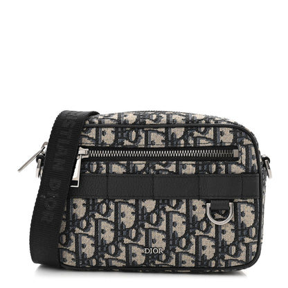 Christian Dior HOMME Oblique Mini Safari Messenger Navy Blue 1 of 11