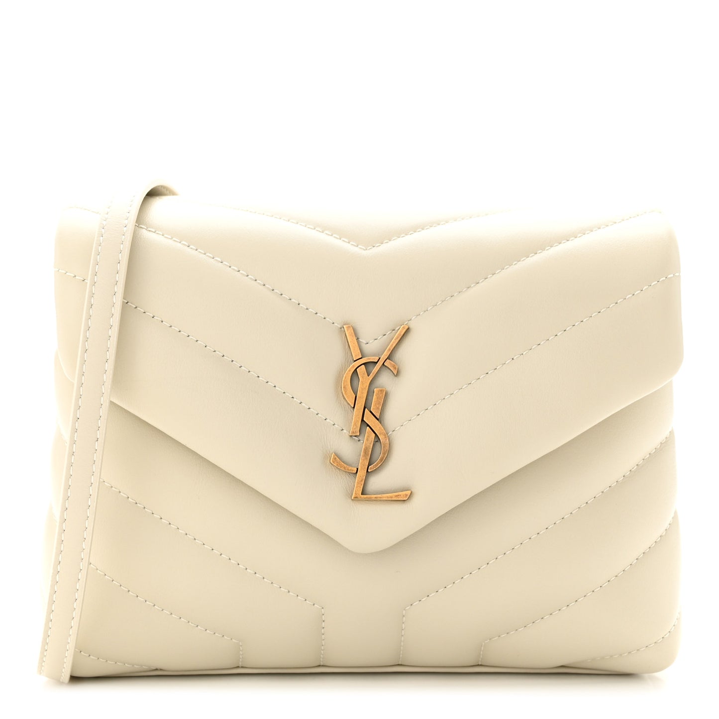 Calfskin Y Quilted Monogram Toy Loulou Crossbody Bag Crema Soft