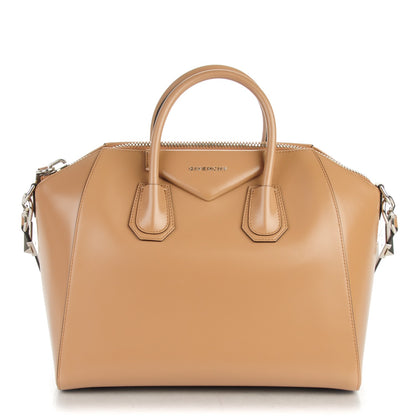 Givenchy Shiny Lord Calfskin Medium Antigona Dark Beige 1 of 5