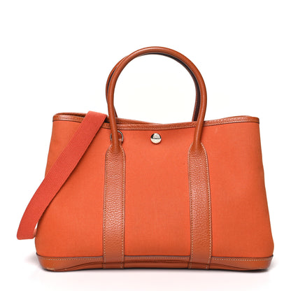 Hermes Toile Buffle Garden Party 30 TPM Potiron 1 of 17