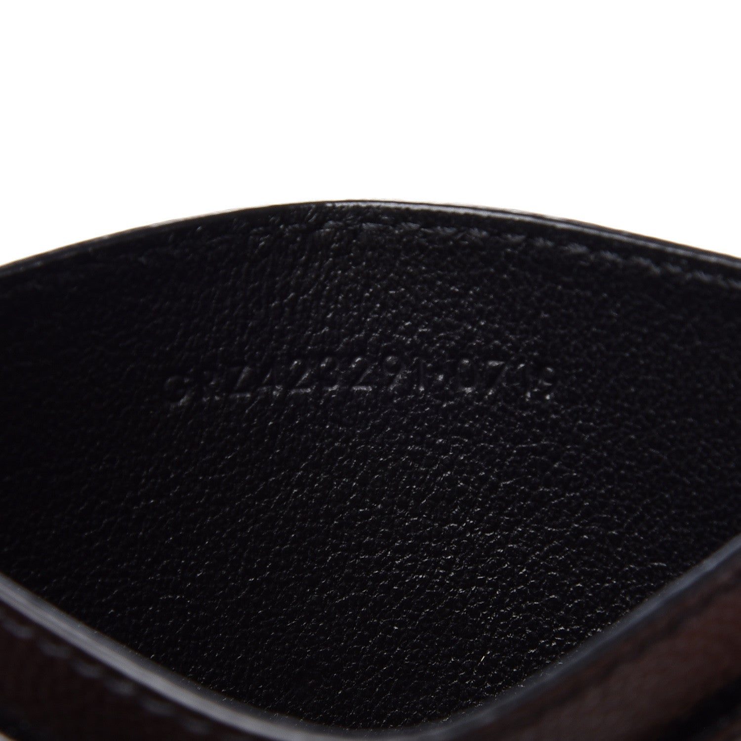 Saint Laurent Grain De Poudre Matelasse Chevron Monogram Credit Card Case Black 7 of 7