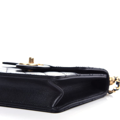 Chanel Goatskin Quilted Chic Pearls Flap Black 9 of 11