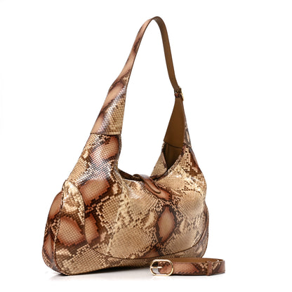 Gucci Snakeskin Large Jackie 1961 Shoulder Bag Light Brown 3 of 10