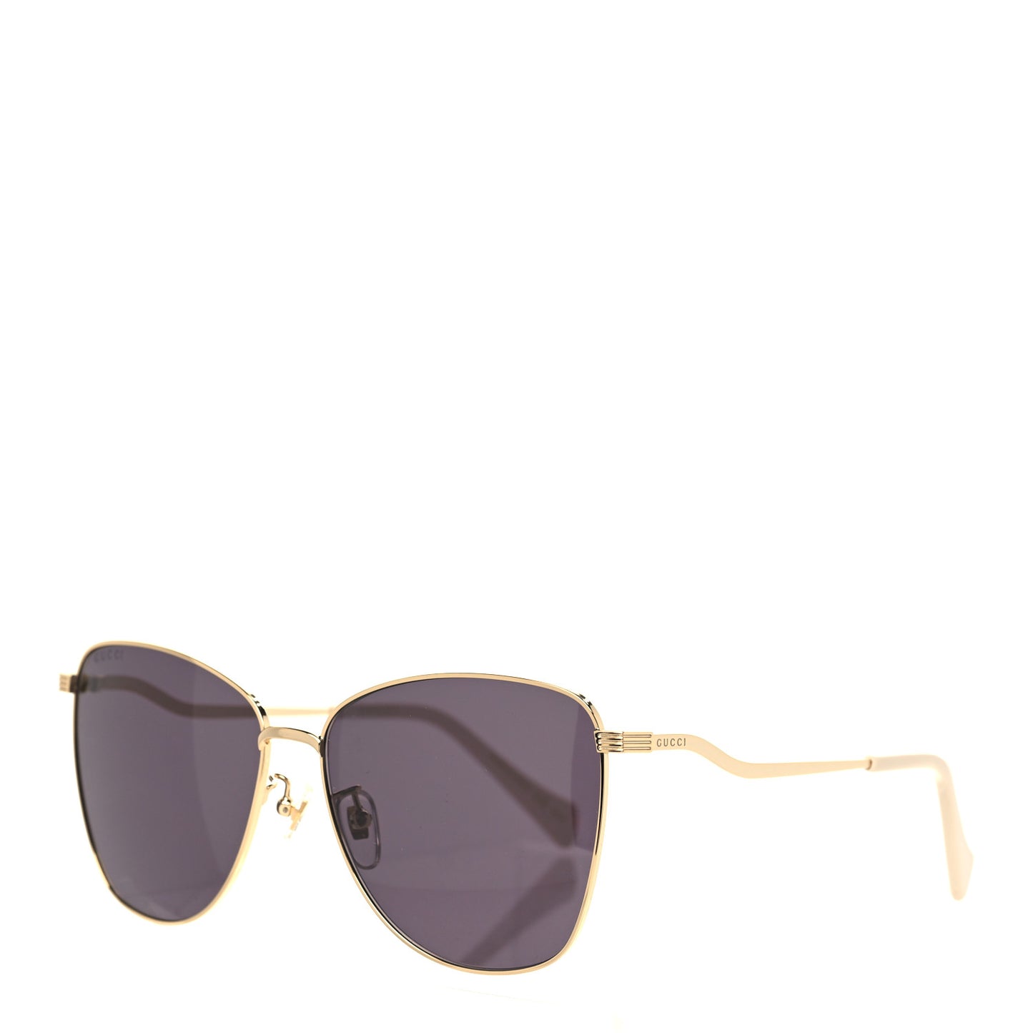 Metal Square Frame Sunglasses GG0970S Gold Grey