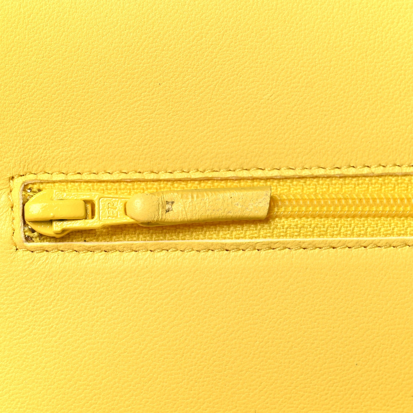 Lambskin Quilted Wallet on Chain WOC Yellow