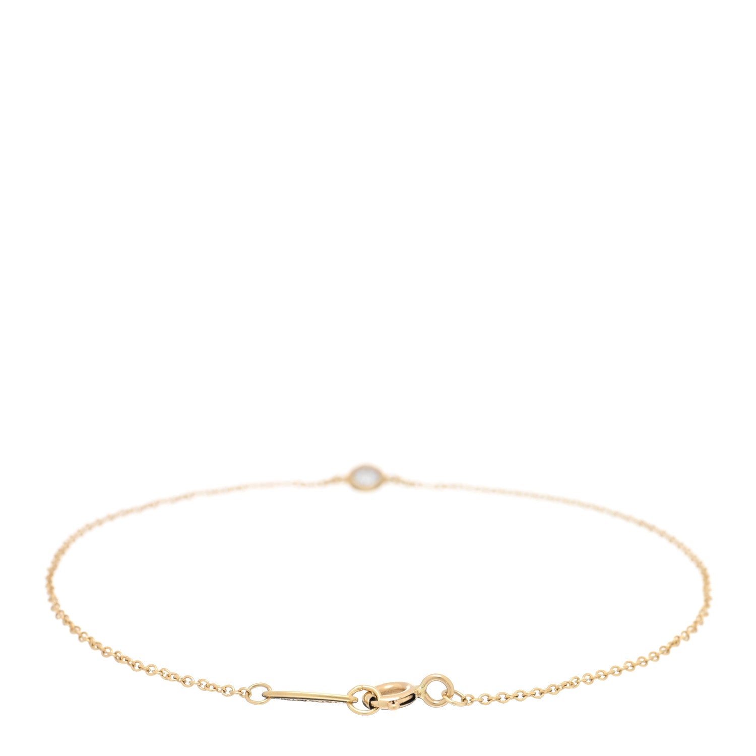 Tiffany 18K Yellow Gold Diamond .08ct Elsa Peretti Diamonds By The Yard Bracelet 2 of 3
