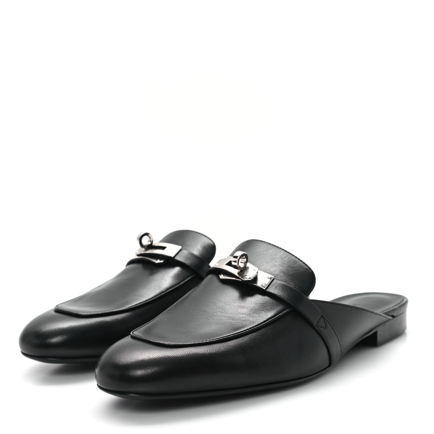 Hermes Goatskin Oz Mules 40 Black 4 of 10