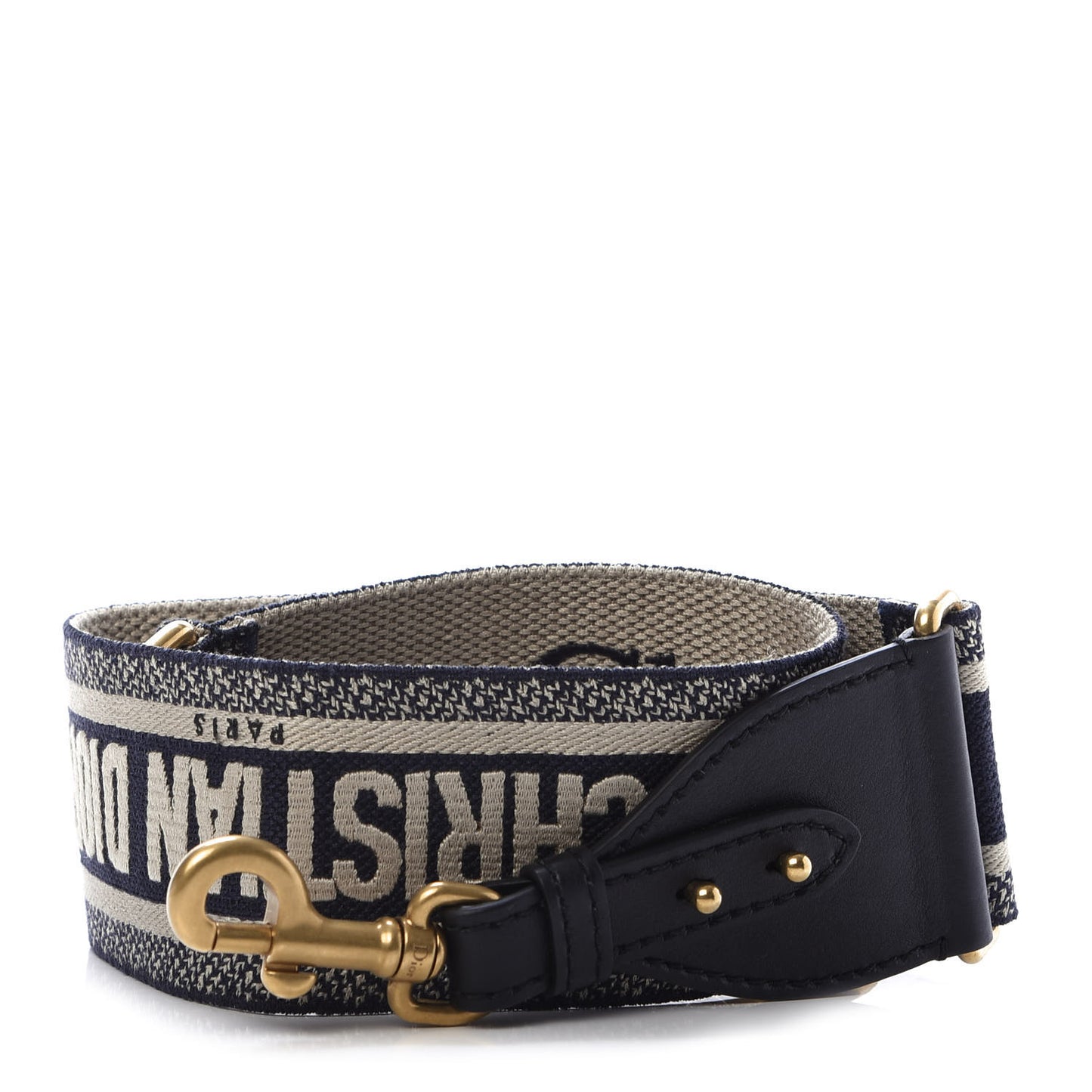 Canvas Embroidered Shoulder Strap Blue