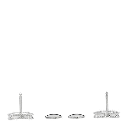 Van Cleef & Arpels 18K White Gold Turquoise Sweet Alhambra Butterfly Earrings 3 of 5