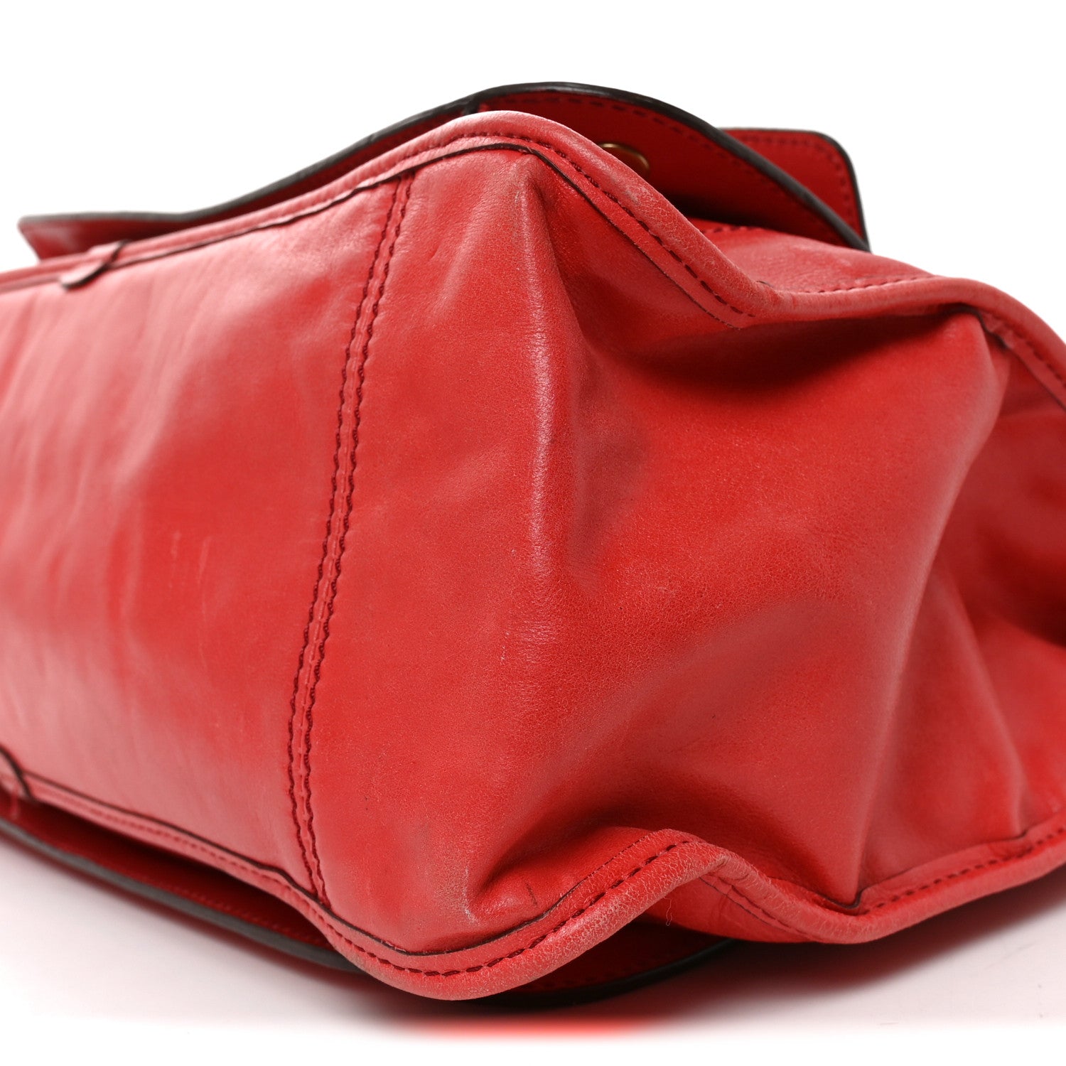 Chloe Calfskin Large Bay Tote Red 10 of 10