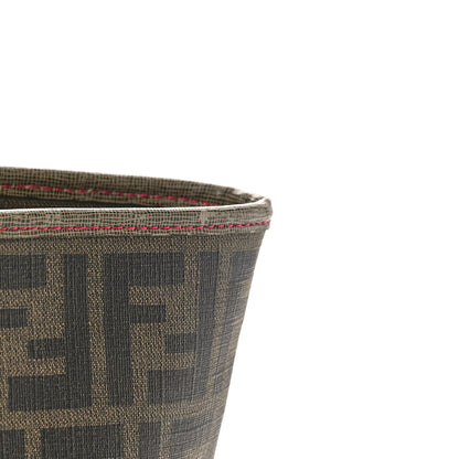 Fendi Zucca Spalmati Vitello Elite Small Roll Tote Tobacco Ciclamino 14 of 17