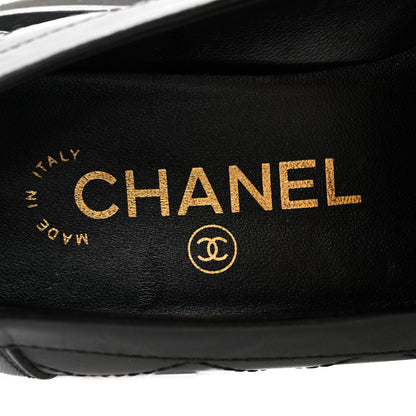 Chanel Calfskin Quilted CC Mocassin Loafers 35 Black 8 of 12