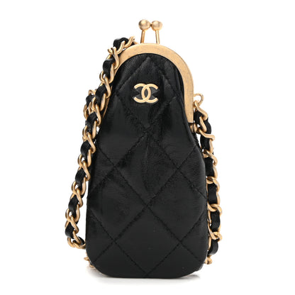 Chanel Lambskin Quilted Lipstick Case On Chain Black 1 of 9