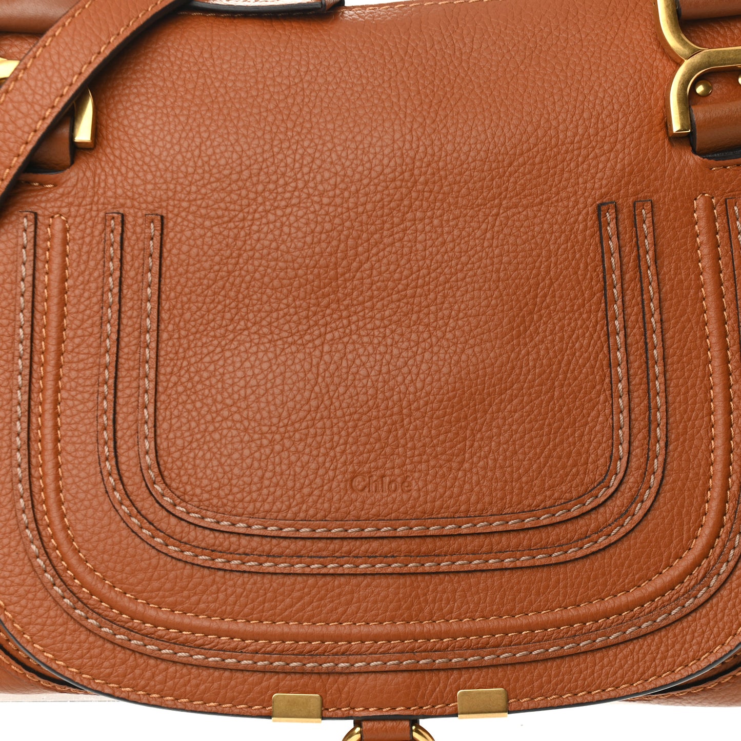 Calfskin Medium Marcie Satchel Tan