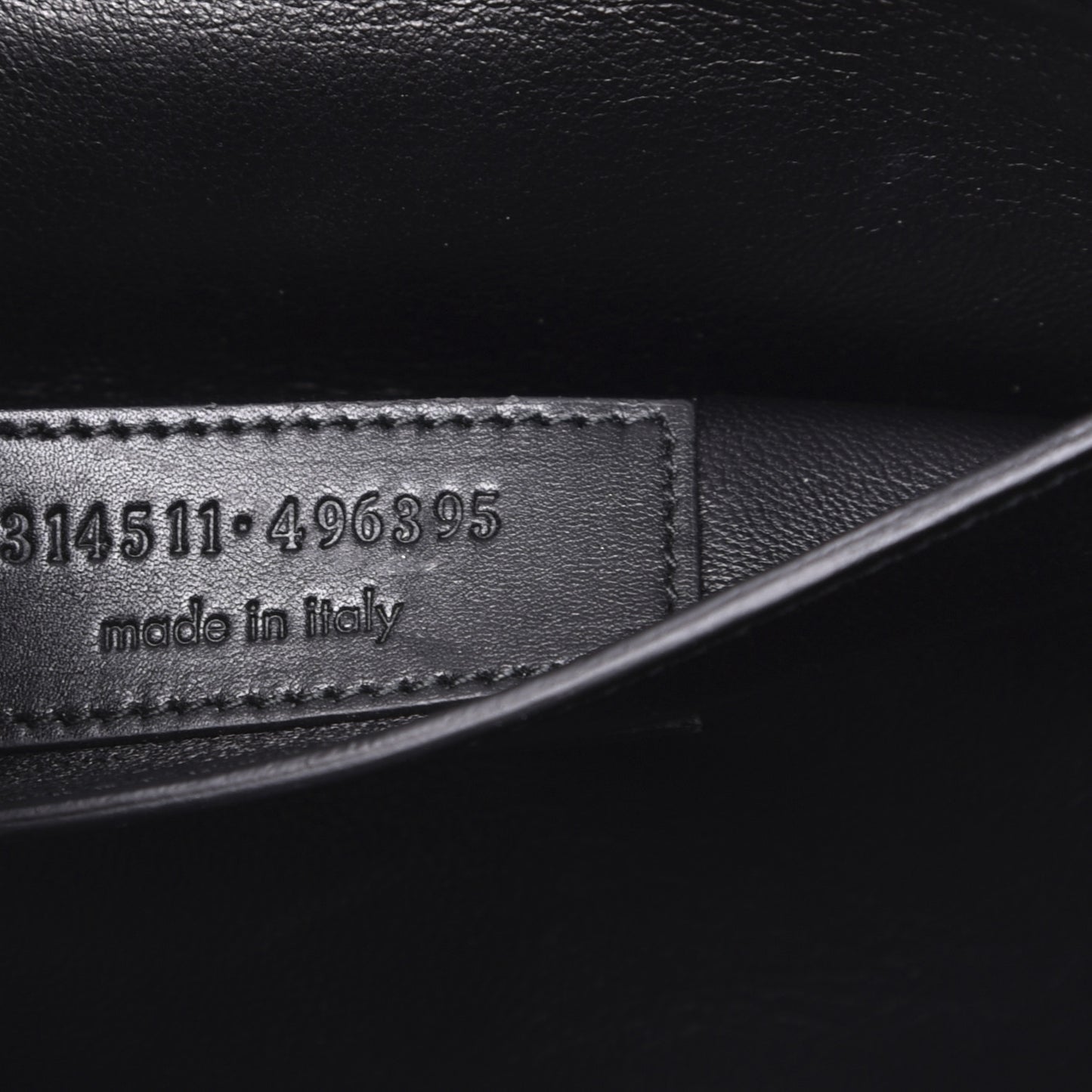 Calfskin Diagonal Clutch Black