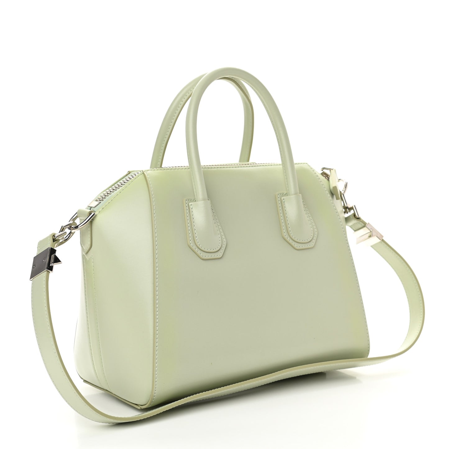 Shiny Lord Calfskin Medium Antigona Aqua Green