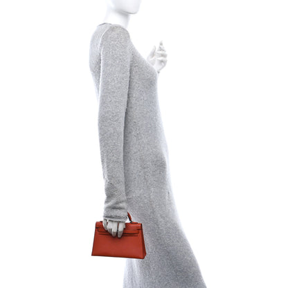 Hermes Chevre Mysore Mini Kelly Sellier 20 Cuivre Rose Mexico 2 of 11