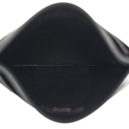Saint Laurent Grain De Poudre Matelasse Chevron Monogram Credit Card Case Black 5 of 8