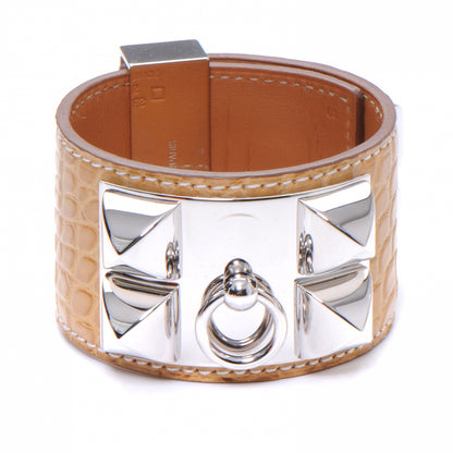 Hermes Matte Alligator Collier De Chien CDC Bracelet Maize Small 1 of 8