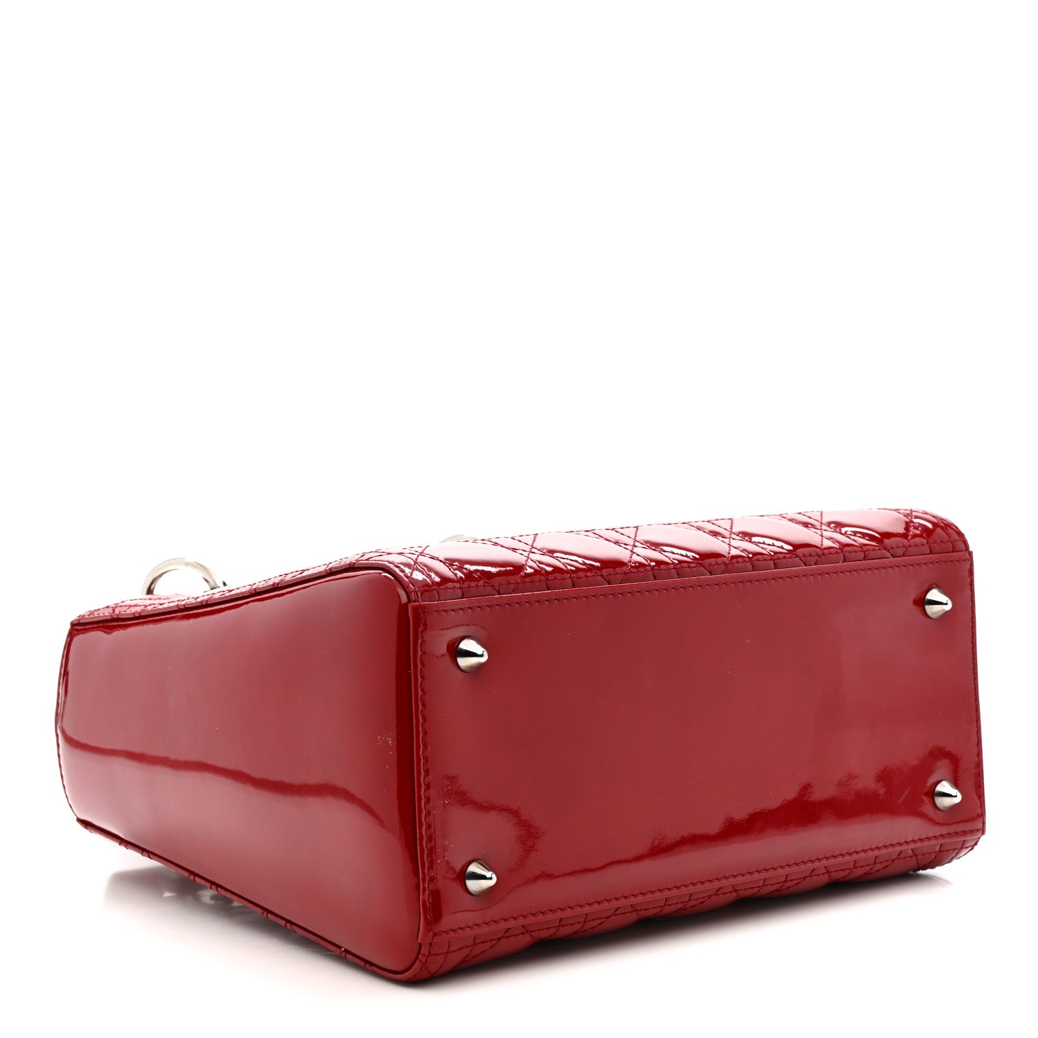 Christian Dior Patent Cannage Medium Lady Dior Red 4 of 10