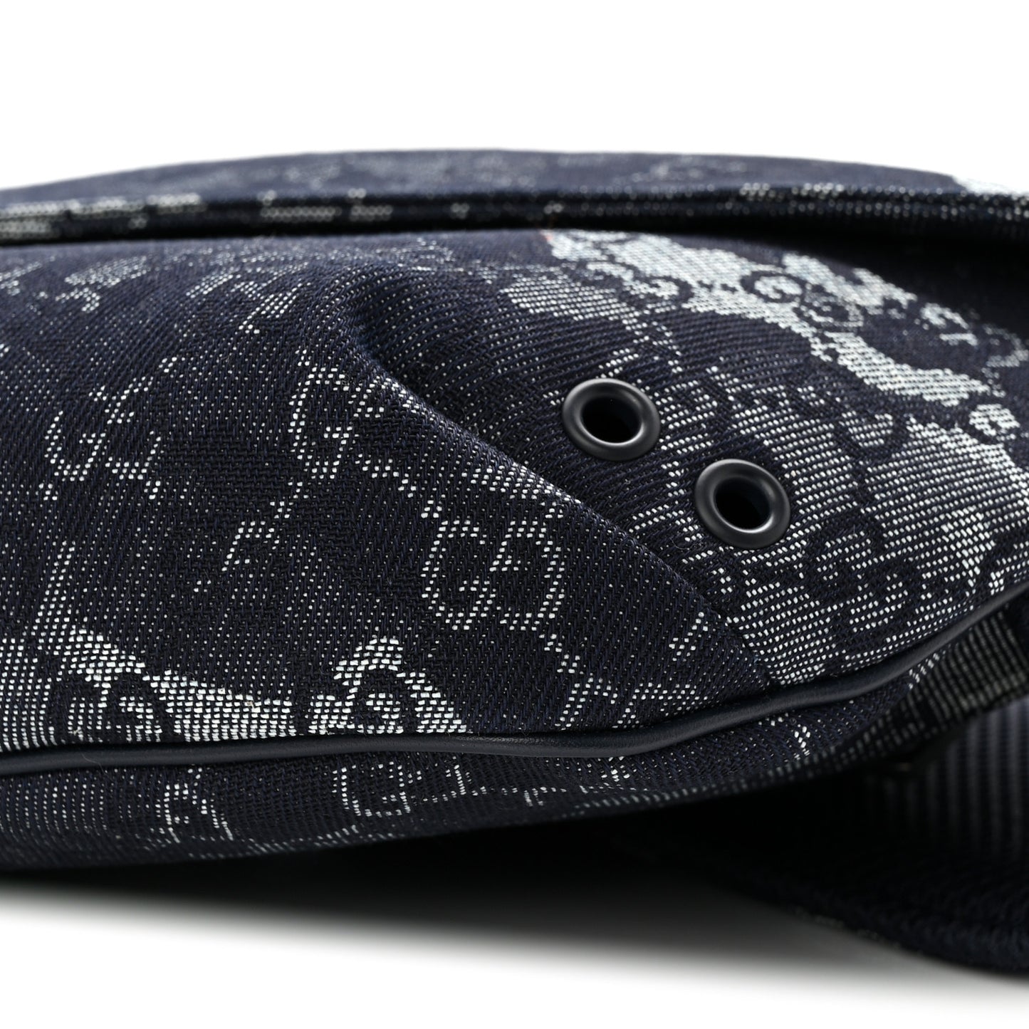 Denim Monogram Web Belt Bag Blue Multicolor