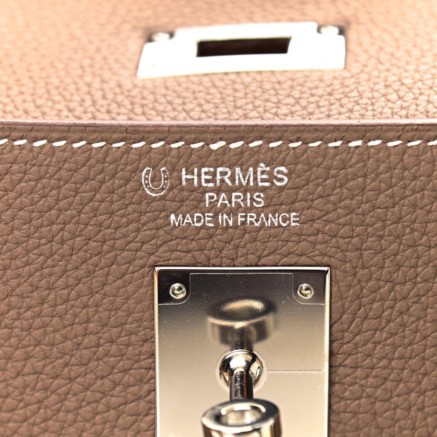 Hermes Togo Horseshoe Kelly Retourne 35 Etoupe 6 of 12