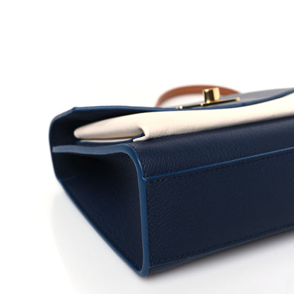 Louis Vuitton Soft Calfskin Mylockme Chain Bag BB Navy 7 of 9