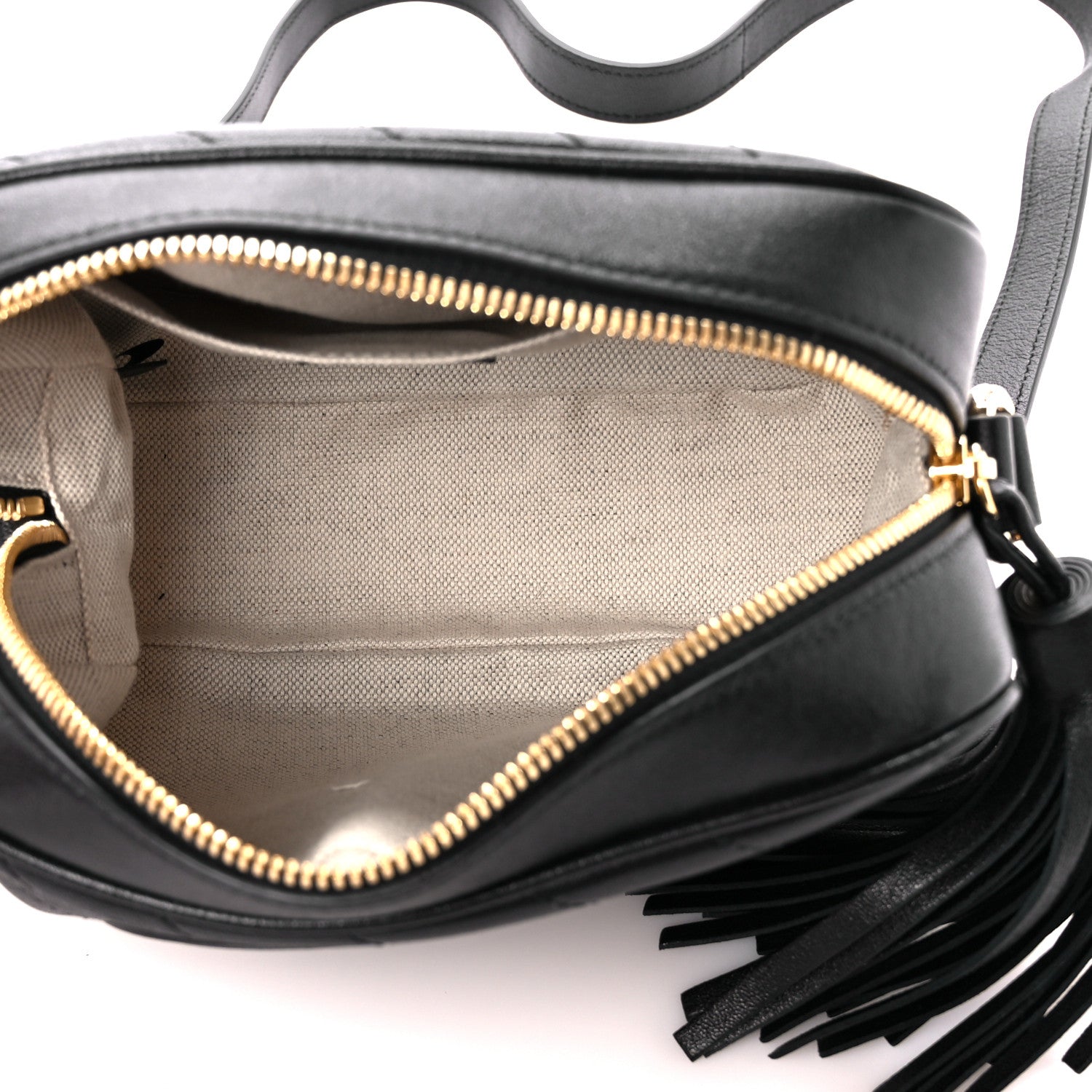 Gucci Sakai Be Green Calfskin Diagonal Stitched Small Blondie Shoulder Bag Black 5 of 11