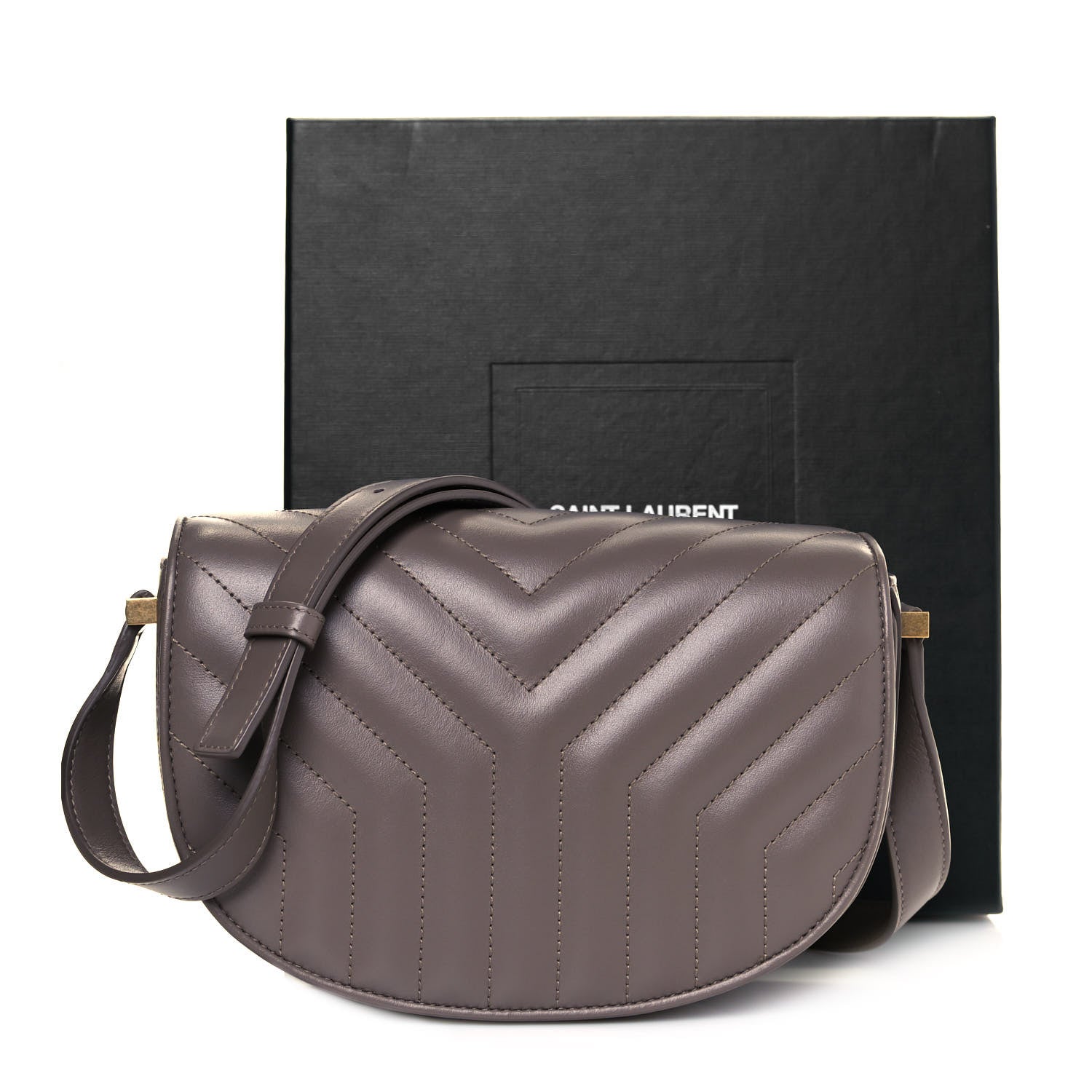 Saint Laurent Calfskin Y Quilted Small Joan Satchel Warm Taupe 14 of 14