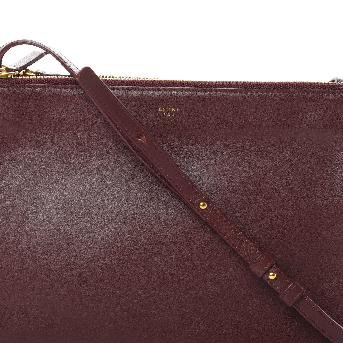 Lambskin Large Trio Crossbody Bag Burgundy
