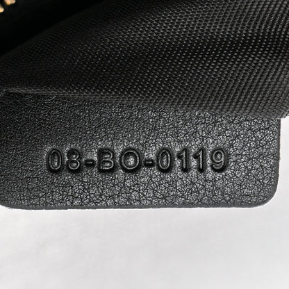 Christian Dior Calfskin Studded Diorama Wallet on Chain Pouch Black 7 of 10