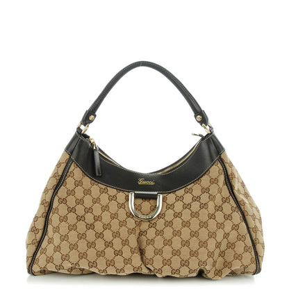 Gucci Monogram Large D Gold Hobo Dark Brown 1 of 7