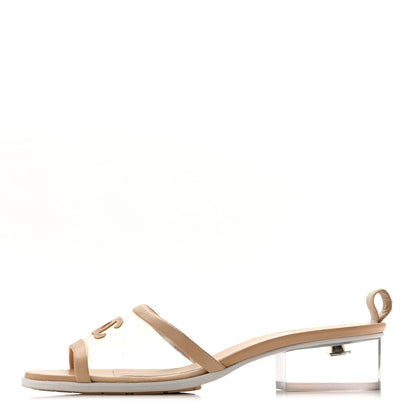 Chanel Lambskin PVC Mule 39 Transparent Beige 1 of 11