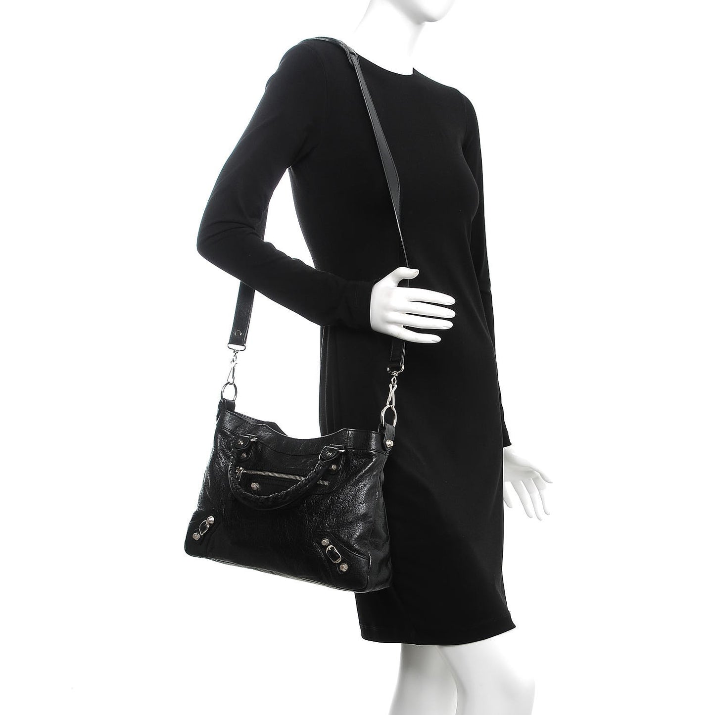 Agneau Giant 12 Silver Hardware Town Black