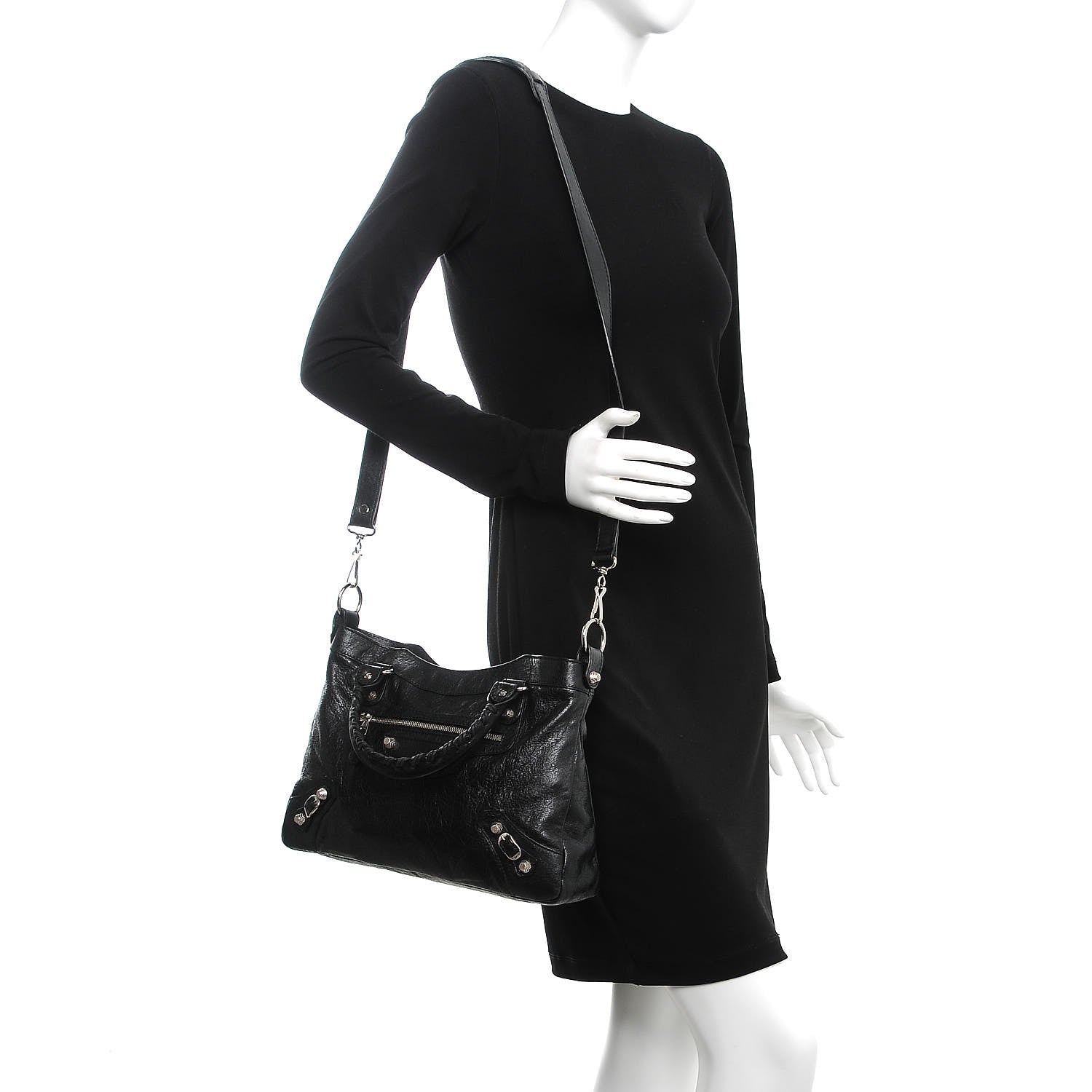 Balenciaga Agneau Giant 12 Silver Hardware Town Black 2 of 8