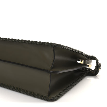 Fendi Vitello King Ceylon Shiny Nappa Woven Medium Peekaboo I SEE U Satchel Avocado Cedro Camaleonte 9 of 9
