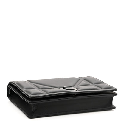 Christian Dior Ultra Matte Calfskin Diorama Wallet on Chain Pouch Black 4 of 11