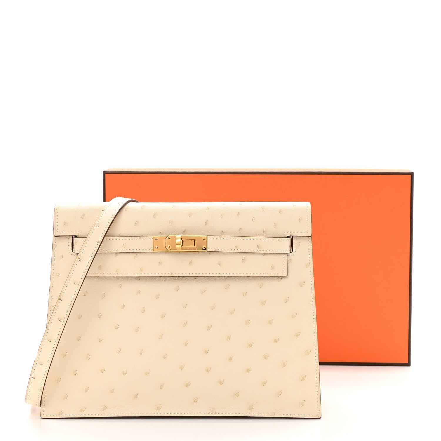 Hermes Ostrich Kelly Danse II Belt Bag Nata 13 of 13