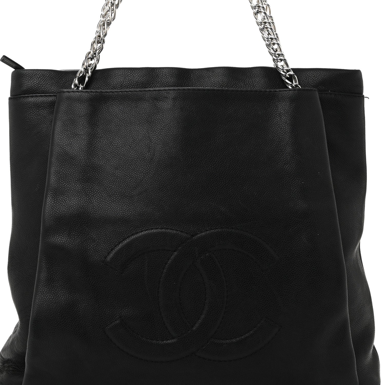 Chanel Caviar Large CC Tuck Tote Black 8 of 11