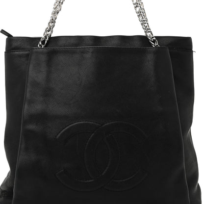 Chanel Caviar Large CC Tuck Tote Black 8 of 11