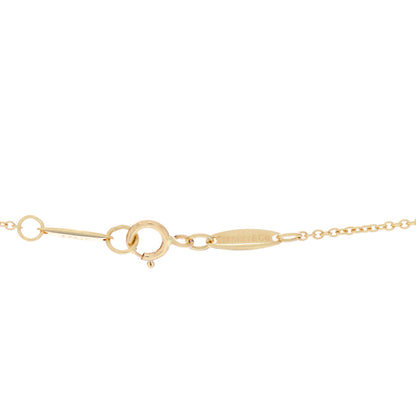 Tiffany 18K Yellow Gold Turquoise Elsa Peretti Double Open Heart Pendant Necklace 4 of 5