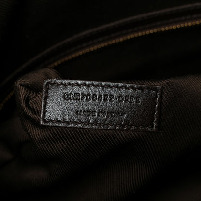Saint Laurent Canvas Smooth Calfskin Le Monogramme 48H Duffle Chestnut 7 of 13