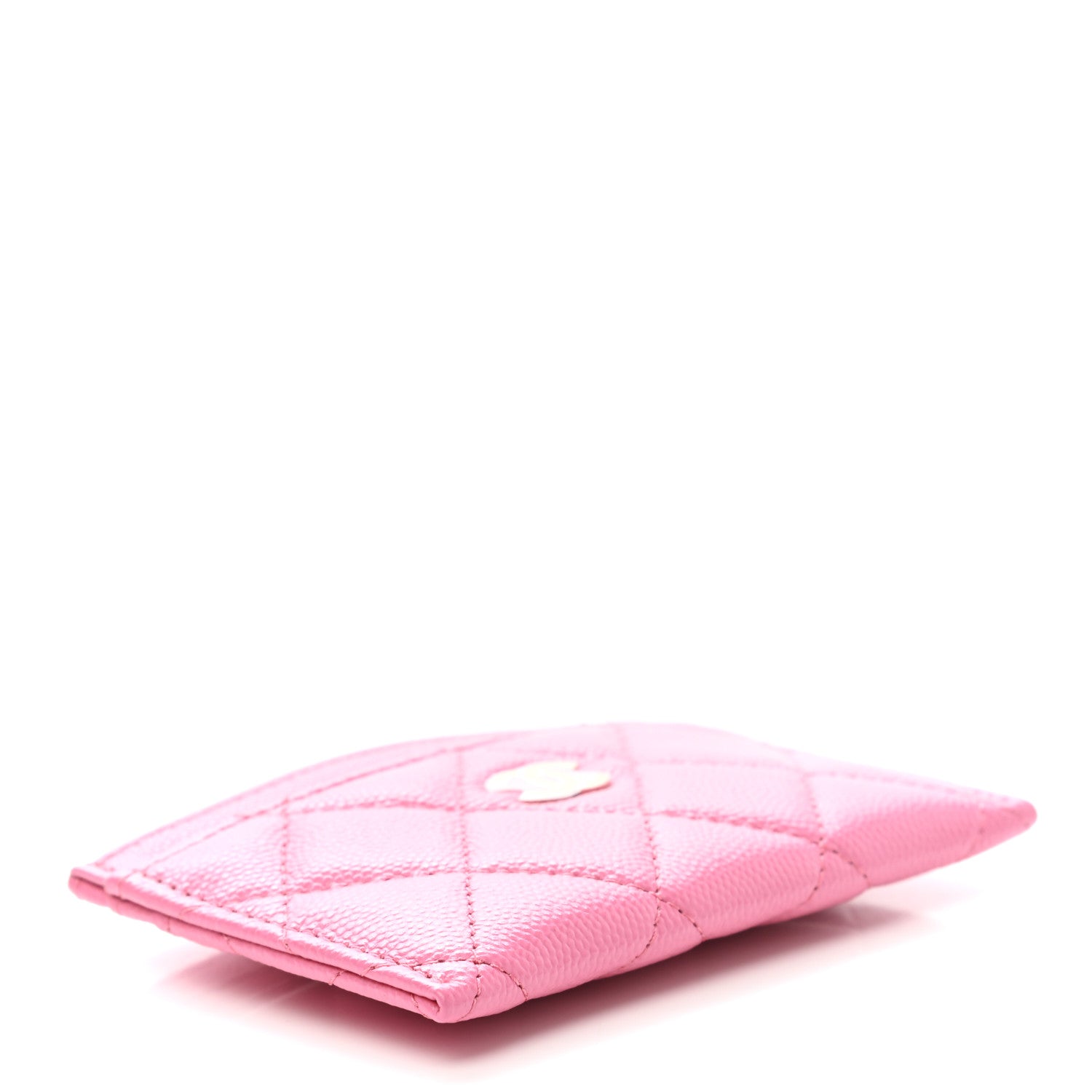 Chanel Caviar Quilted Card Holder Pink 4 of 9