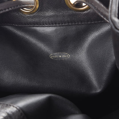 Chanel Velvet CC Drawstring Bucket Bag Black 9 of 12