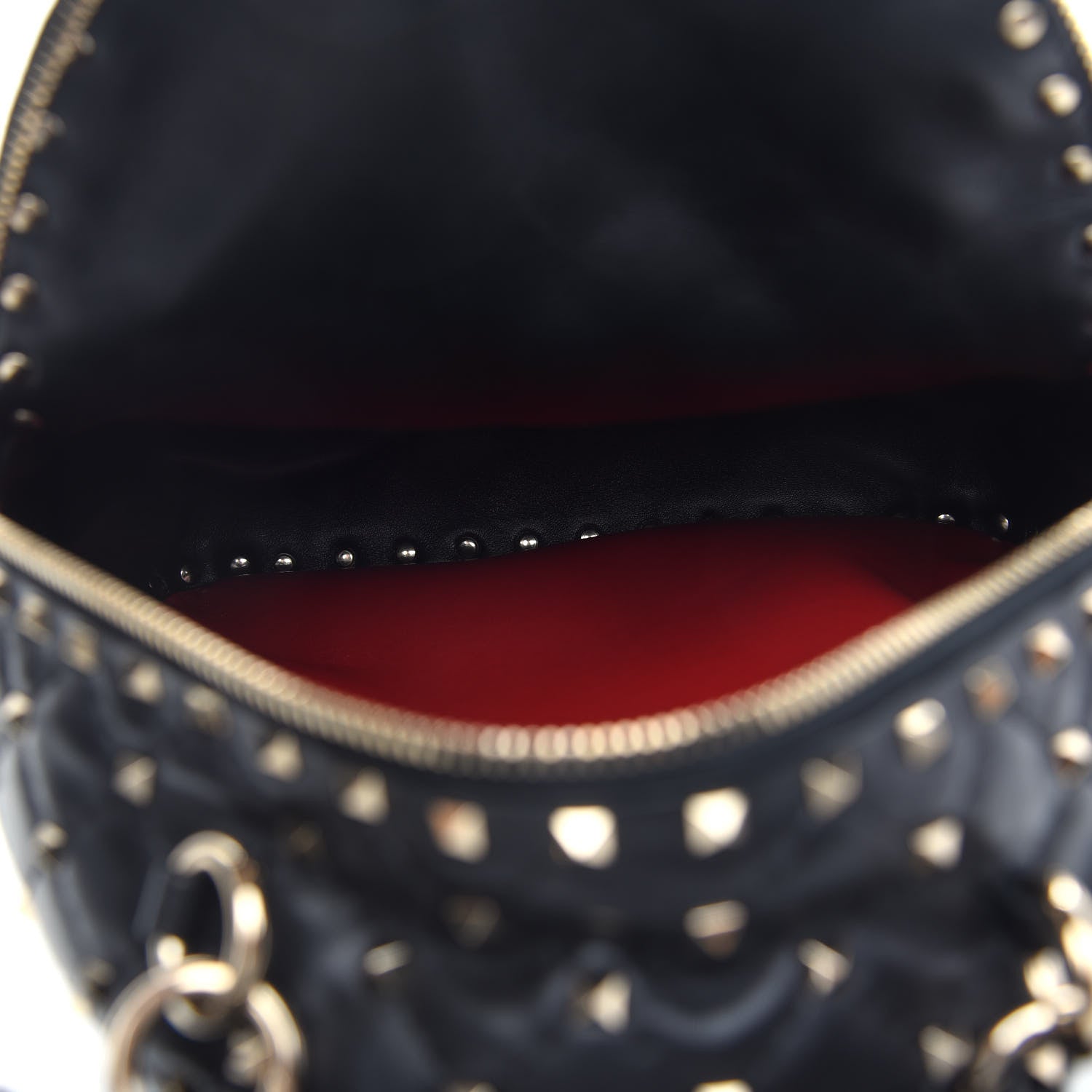 Valentino Garavani Nappa Quilted Small Rockstud Spike Backpack Black 5 of 8