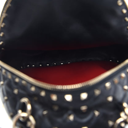 Valentino Garavani Nappa Quilted Small Rockstud Spike Backpack Black 5 of 8