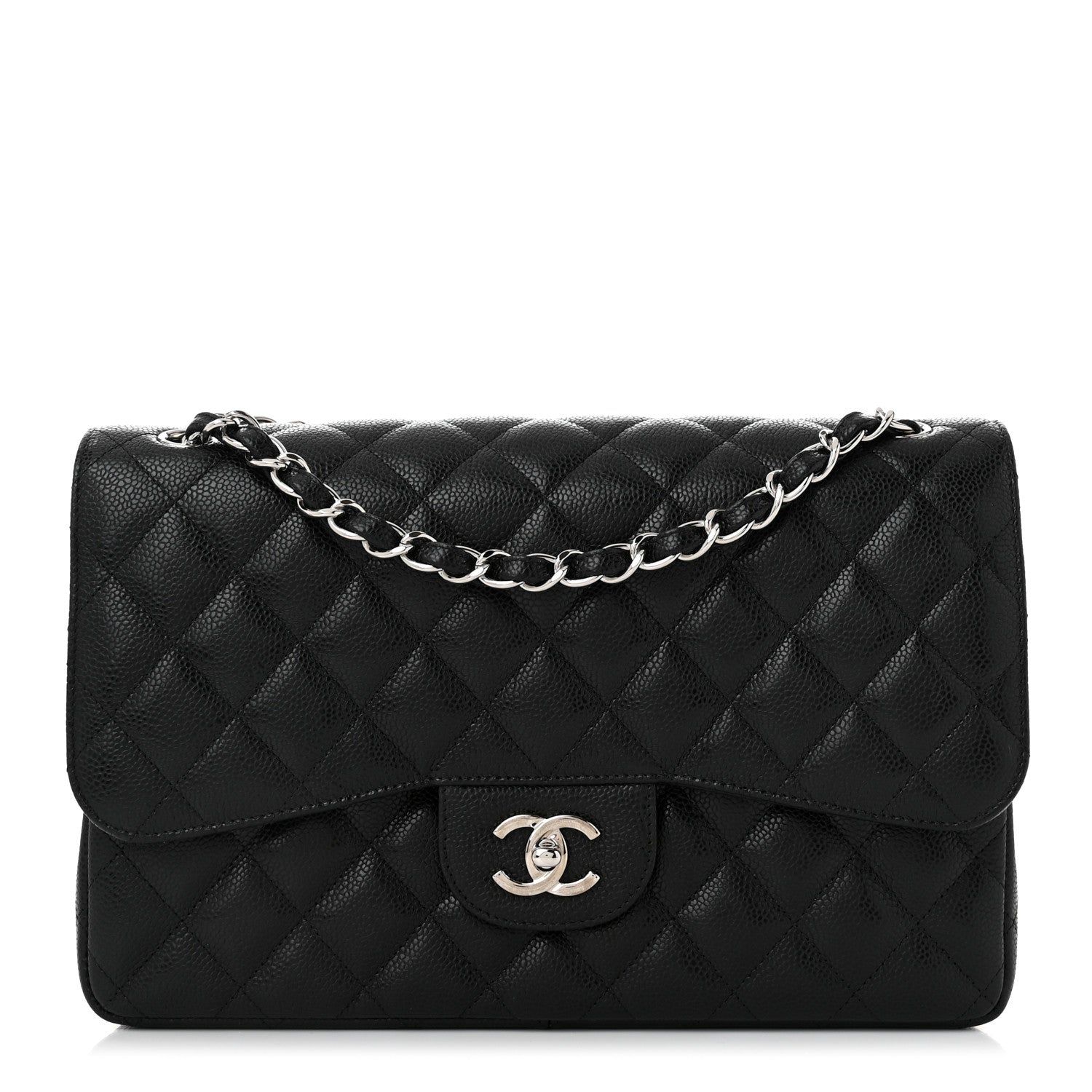 Chanel Caviar Quilted Jumbo Double Flap Black 1 of 11