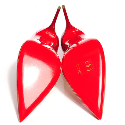 Christian Louboutin Patent So Kate 120 Pumps 40 Red 5 of 7