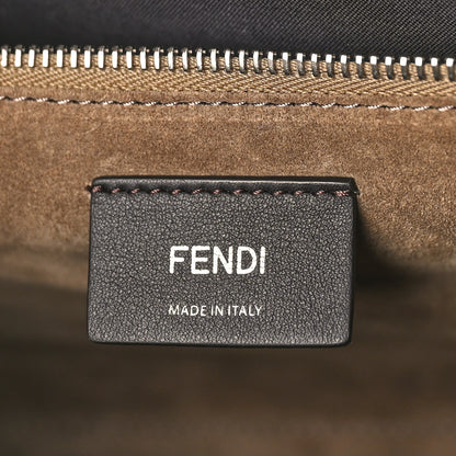 Fendi Fabric Jacquard Crosta Diamond Vitello King FF 1974 Large Soft Trunk Bag Tobacco Moro Coconut Sand 6 of 9